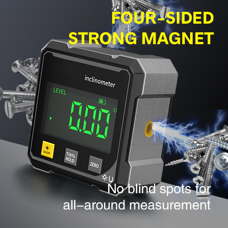 🥳2026 HOT SALE🥳💞50K+ SOLD! 📐🔦 50% OFF! 4-Side Magnetic Digital Angle Gauge – dual laser, 360° magnetic, ±0.2° accuracy. Hands-free precision for DIY & carpentry! 🛡️💪