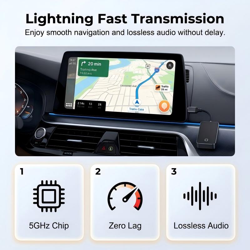 🥳2026 HOT SALE🥳💞50K+ SOLD! 🚗📱 50% OFF! 2-in-1 Wireless Car Adapter – auto-connect, 5GHz fast transmission, braided cable, ultra-compact. No more messy dashboard cables! ✨✅