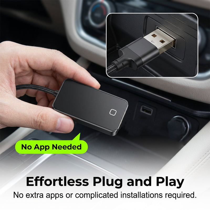🥳2026 HOT SALE🥳💞50K+ SOLD! 🚗📱 50% OFF! 2-in-1 Wireless Car Adapter – auto-connect, 5GHz fast transmission, braided cable, ultra-compact. No more messy dashboard cables! ✨✅