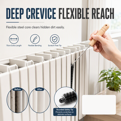 🥳2026 HOT SALE🥳💞50K+ SOLD! 🔧🧹 50% OFF! Long Handle Washing Machine Pipe Cleaning Brush – flexible stainless steel shaft reaches deep gaps, removes lint & dirt. For washer seals, dryer vents & radiators! 🛡️✅