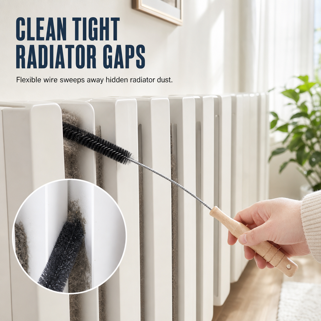 🥳2026 HOT SALE🥳💞50K+ SOLD! 🔧🧹 50% OFF! Long Handle Washing Machine Pipe Cleaning Brush – flexible stainless steel shaft reaches deep gaps, removes lint & dirt. For washer seals, dryer vents & radiators! 🛡️✅