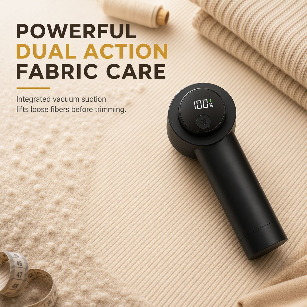 🥳2026 HOT SALE🥳💞50K+ SOLD! 🔋🧵 50% OFF! Rechargeable Fabric Shaver & Lint Remover – digital display, 3 speeds, 6 blades & honeycomb mesh. Renew clothes fast! ✨👕
