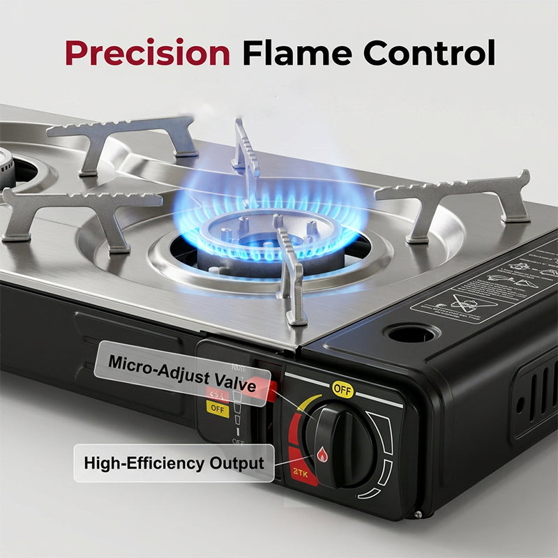 Portable Dual Burner Butane Stove