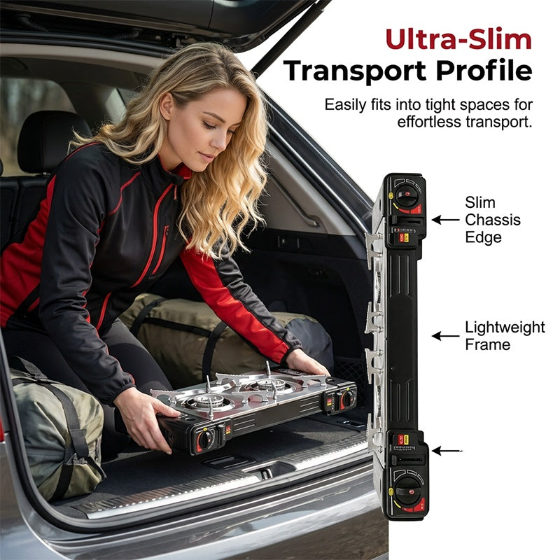 Portable Dual Burner Butane Stove
