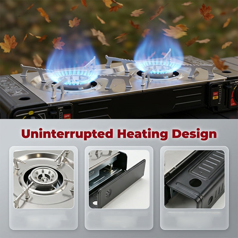 Portable Dual Burner Butane Stove