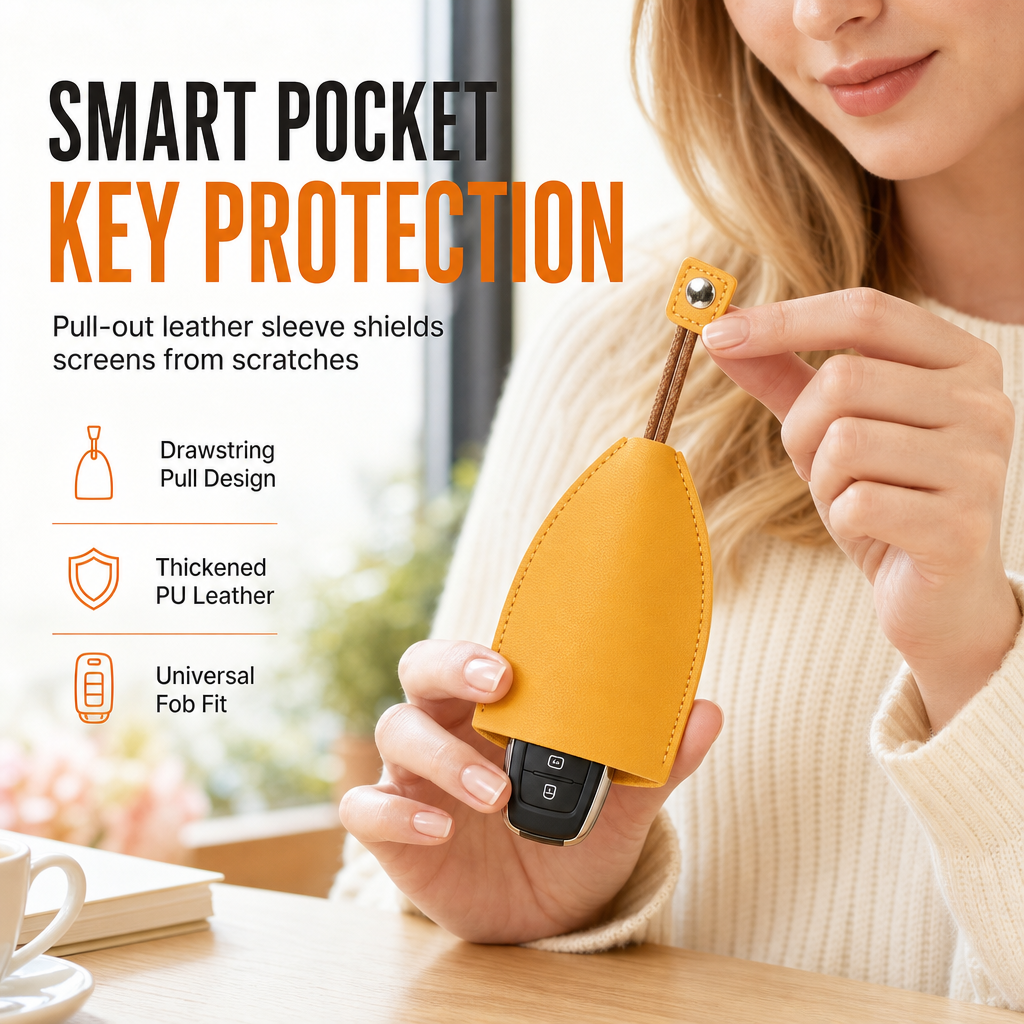 🥳2026 HOT SALE🥳💞50K+ SOLD! 🔑🛡️ 50% OFF! Cute Cartoon Pull-Out Car Key Case – PU leather protects keys & screens from scratches. Fits car remotes & house keys. No more pocket damage! ✨✅