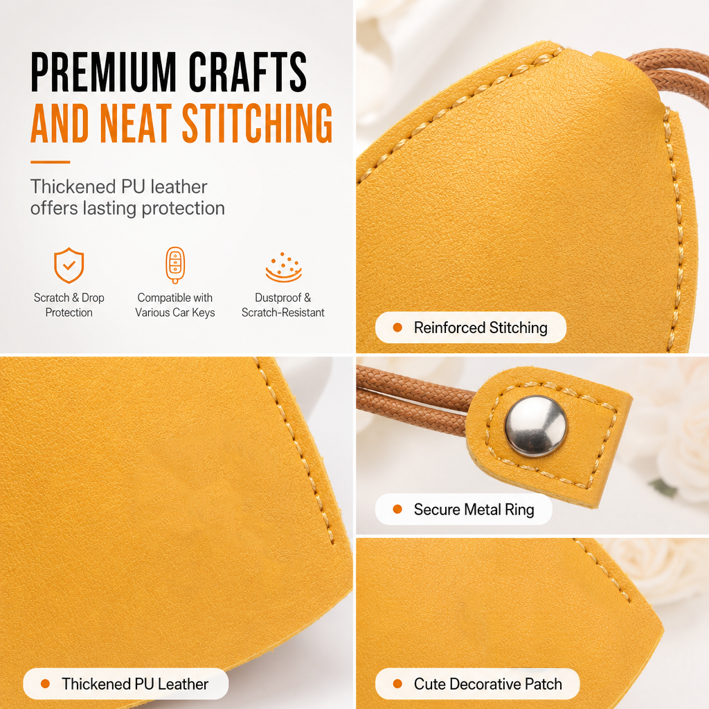 🥳2026 HOT SALE🥳💞50K+ SOLD! 🔑🛡️ 50% OFF! Cute Cartoon Pull-Out Car Key Case – PU leather protects keys & screens from scratches. Fits car remotes & house keys. No more pocket damage! ✨✅