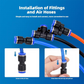 🥳2026 HOT SALE🥳💞50K+ SOLD! 🔧💨 50% OFF! 1/4" Pneumatic Fittings Kit – push-to-connect, 360° swivel, no tools needed. Durable nylon for air hose & compressor. 40/60 pcs! 🛠️✅