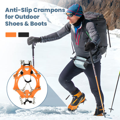 🥳2026 HOT SALE🥳💞50K+ SOLD! 🥾❄️ 50% OFF! Anti-Slip Crampons for Shoes & Boots – ice grips with spikes for hiking, walking & winter traction. Stay safe on snow & ice! 🏔️🛡️