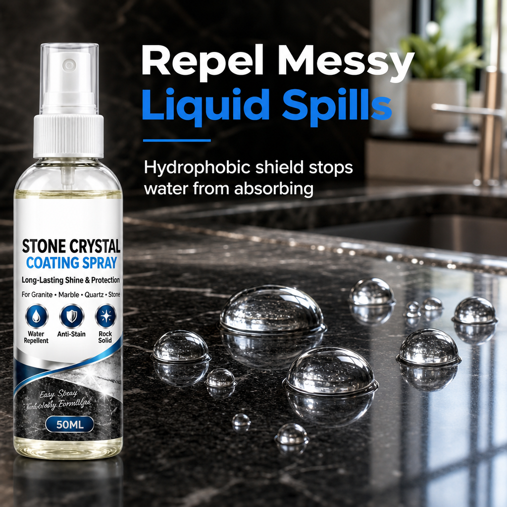 🥳2026 HOT SALE🥳💞50K+ SOLD! ✨🪨 50% OFF! Stone Nanocrystal Plating Spray – restores shine, seals & protects marble, granite & quartz. Water-repellent, easy 3-step application! 🛡️💎