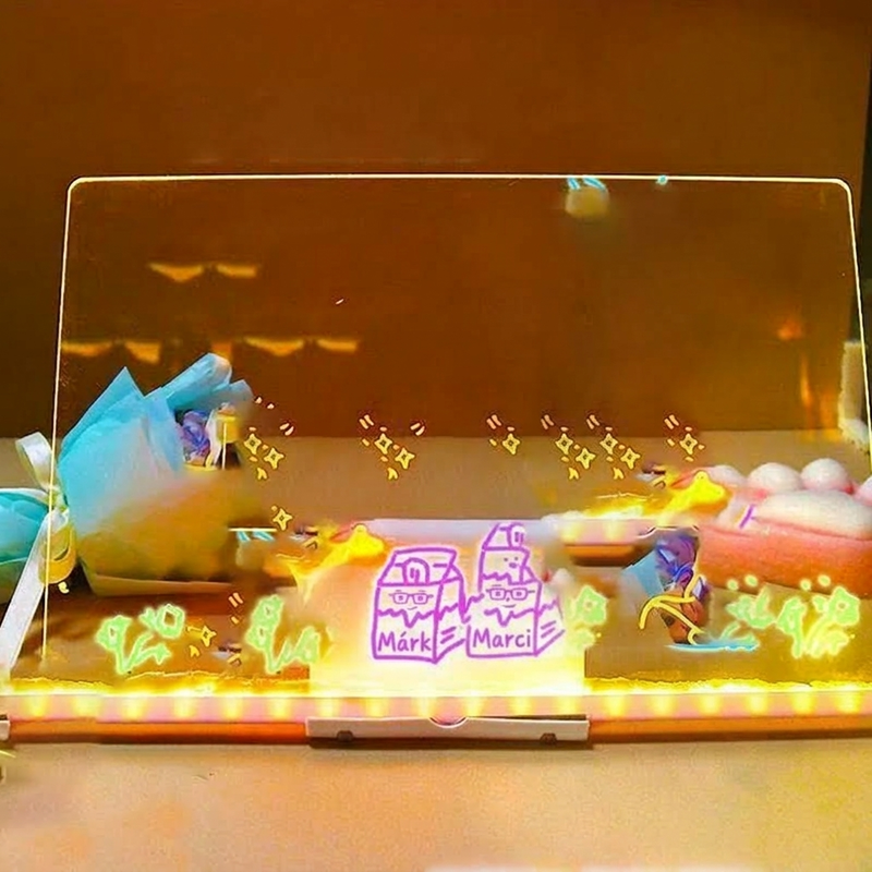 🥳2026 HOT SALE🥳💞50K+ SOLD! 🎨✨ 50% OFF! Kids DIY Illuminated Erasable Drawing Board – soft LED, reusable acrylic, doubles as night light. Endless creative fun! 🛡️💚