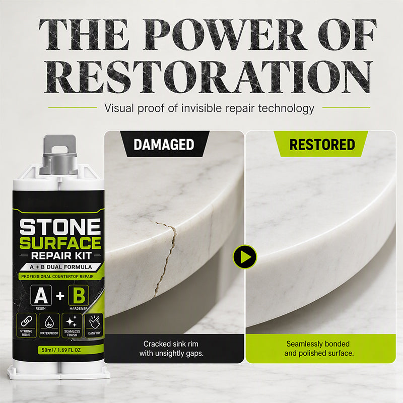 🥳2026 HOT SALE🥳💞50K+ SOLD! 🪨🔧 50% OFF! Professional Stone Repair Paste – A+B formula fixes cracks, chips & gaps in marble, quartz & granite. Easy DIY, smooth finish! ✨🛡️