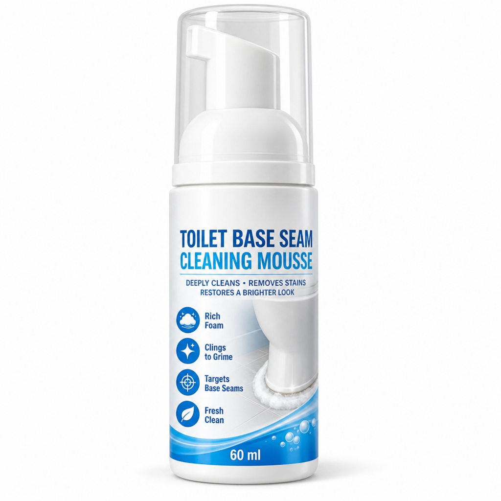 🥳2026 HOT SALE🥳💞50K+ SOLD! 🚽💨 50% OFF! Toilet Base Seam Cleaning Mousse – clinging foam penetrates deep crevices, dissolves grime without scrubbing. Instant visible results! 🧼✅