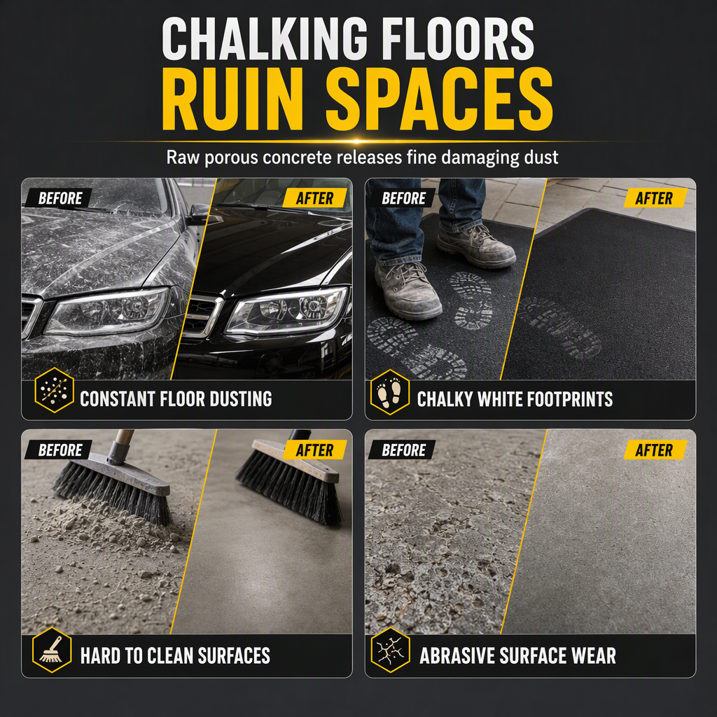 🥳2026 HOT SALE🥳💞50K+ SOLD! 🏠🧱 50% OFF! Garage Cement Floor Dusting Hardener – seals & hardens concrete, stops dust for good. Simple 3-step application! 🛡️💪