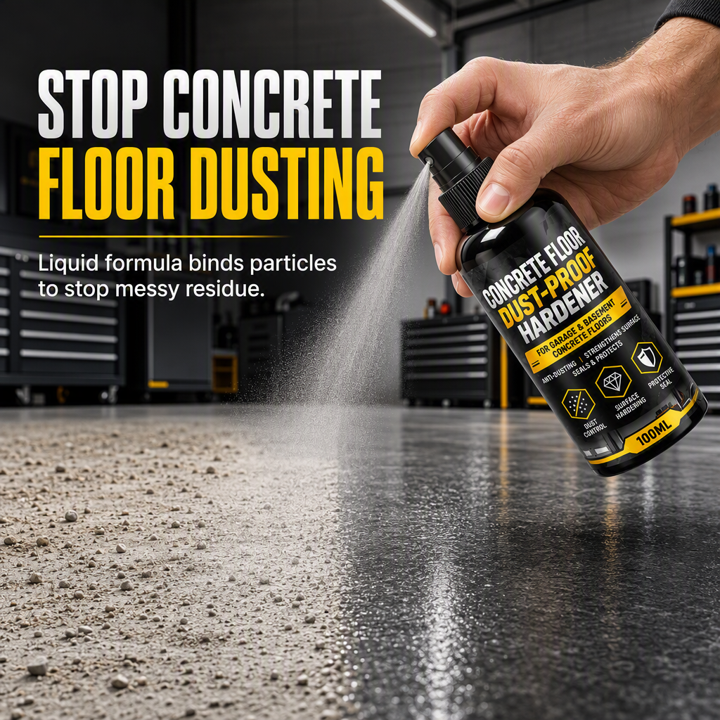 🥳2026 HOT SALE🥳💞50K+ SOLD! 🏠🧱 50% OFF! Garage Cement Floor Dusting Hardener – seals & hardens concrete, stops dust for good. Simple 3-step application! 🛡️💪