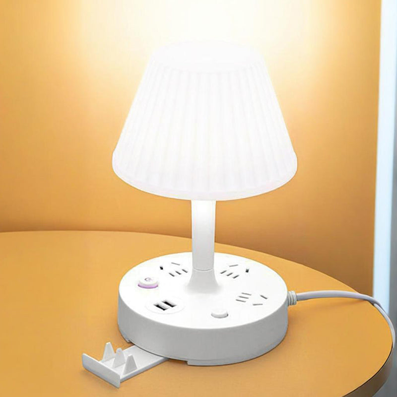 🥳2026 HOT SALE🥳💞50K+ SOLD! 💡🔌 50% OFF! Table Lamp with USB Port & Outlet – 3 light modes, 2 USB ports, AC outlet & phone holder. Charge & light up your desk! 🛡️✅
