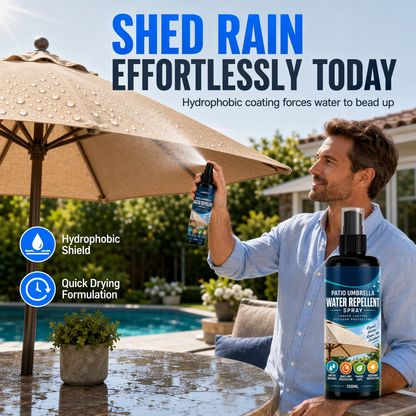 🥳2026 HOT SALE🥳💞50K+ SOLD! ☔💧 50% OFF! Outdoor Sunshade Umbrella Waterproof Spray – restores waterproof barrier, stops leaks & mould, invisible coating. Keep patio dry! 🛡️✅
