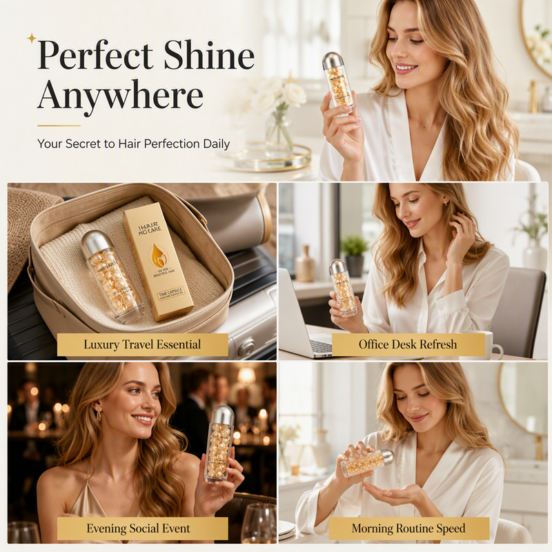 🥳2026 HOT SALE🥳💞50K+ SOLD! 💧✨ 50% OFF! Repair Shine Hair Oil Capsules – deep repair, mirror shine, non-greasy. 30 capsules for salon-glossy hair anywhere! 🛡️💚