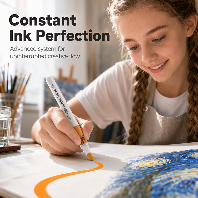 🥳2026 HOT SALE🥳💞50K+ SOLD! 🎨✨ 50% OFF! Soft Brush Tip Acrylic Markers – smooth ink flow, vibrant colors & dual-line control. Works on glass, plastic & cardstock. Ideal for crafts! 🛡️✅