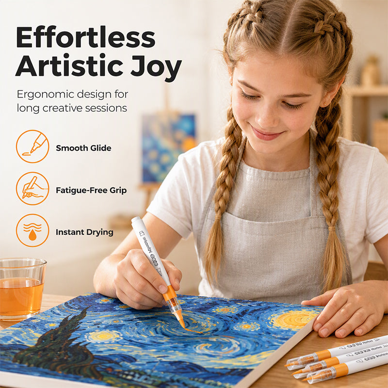 🥳2026 HOT SALE🥳💞50K+ SOLD! 🎨✨ 50% OFF! Soft Brush Tip Acrylic Markers – smooth ink flow, vibrant colors & dual-line control. Works on glass, plastic & cardstock. Ideal for crafts! 🛡️✅