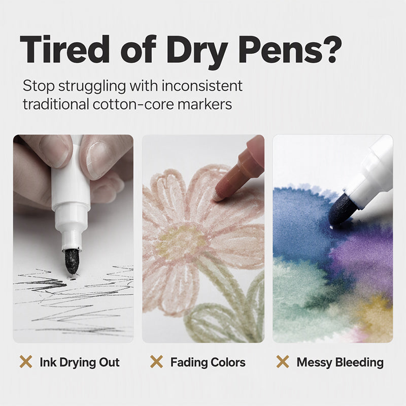 🥳2026 HOT SALE🥳💞50K+ SOLD! 🎨✨ 50% OFF! Soft Brush Tip Acrylic Markers – smooth ink flow, vibrant colors & dual-line control. Works on glass, plastic & cardstock. Ideal for crafts! 🛡️✅