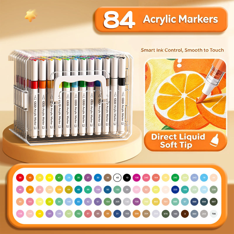 🥳2026 HOT SALE🥳💞50K+ SOLD! 🎨✨ 50% OFF! Soft Brush Tip Acrylic Markers – smooth ink flow, vibrant colors & dual-line control. Works on glass, plastic & cardstock. Ideal for crafts! 🛡️✅