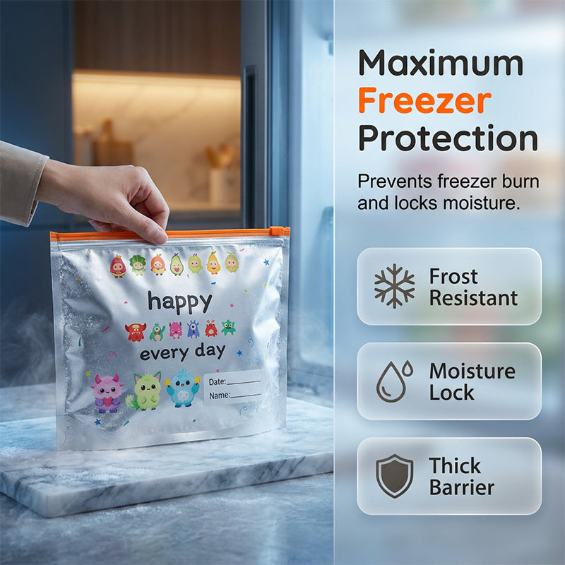 🥳2026 HOT SALE🥳💞50K+ SOLD! 🥡✨ 50% OFF! Reusable Aluminium Foil Storage Bags (10 Pcs) – airtight zip seal, freezer-safe, write-on label & stand-up base. Keep food fresh longer! 🧊💚