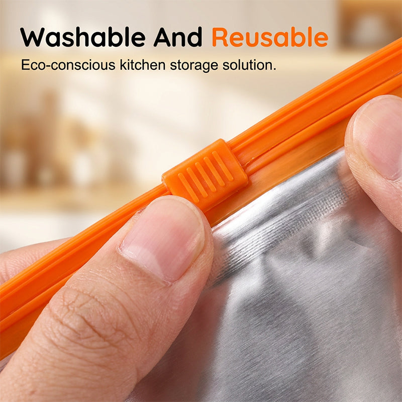 🥳2026 HOT SALE🥳💞50K+ SOLD! 🥡✨ 50% OFF! Reusable Aluminium Foil Storage Bags (10 Pcs) – airtight zip seal, freezer-safe, write-on label & stand-up base. Keep food fresh longer! 🧊💚