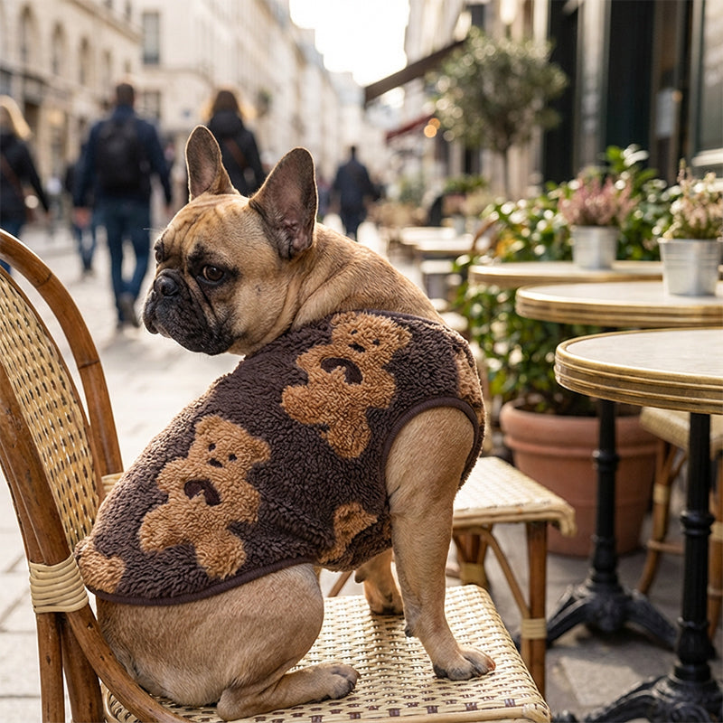 🥳2026 HOT SALE🥳💞50K+ SOLD! 🐻❄️ Time-Limited 50% OFF! Plush Pet Vest – soft teddy fleece keeps dogs & cats warm. Sleeveless for free movement, easy pullover wear, sizes S-8XL! 🐾💚
