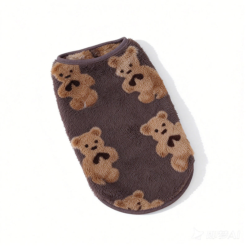 🥳2026 HOT SALE🥳💞50K+ SOLD! 🐻❄️ Time-Limited 50% OFF! Plush Pet Vest – soft teddy fleece keeps dogs & cats warm. Sleeveless for free movement, easy pullover wear, sizes S-8XL! 🐾💚