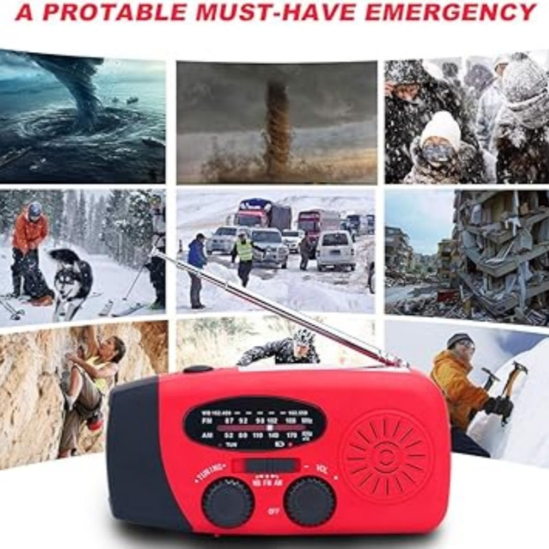 🥳2026 HOT SALE🥳💞50K+ SOLD! ☀️📻 50% OFF! Solar Emergency Radio – hand crank, solar & USB charging, LED flashlight, AM/FM/NOAA, 600mAh power bank, IPX3. Stay connected in any crisis! 🛡️✅