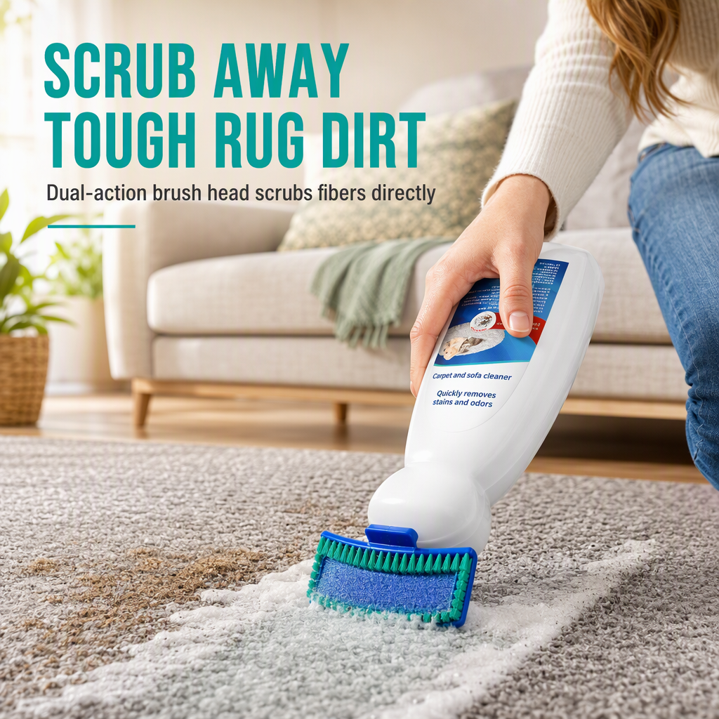 🥳2026 HOT SALE🥳💞50K+ SOLD! 🧽🛋️ 50% OFF! Waterless Fabric and Carpet Cleaner – no-rinse foam deep cleans rugs & sofas, removes stains & odours. Dual-action brush, just squeeze, scrub & wipe! ✨✅