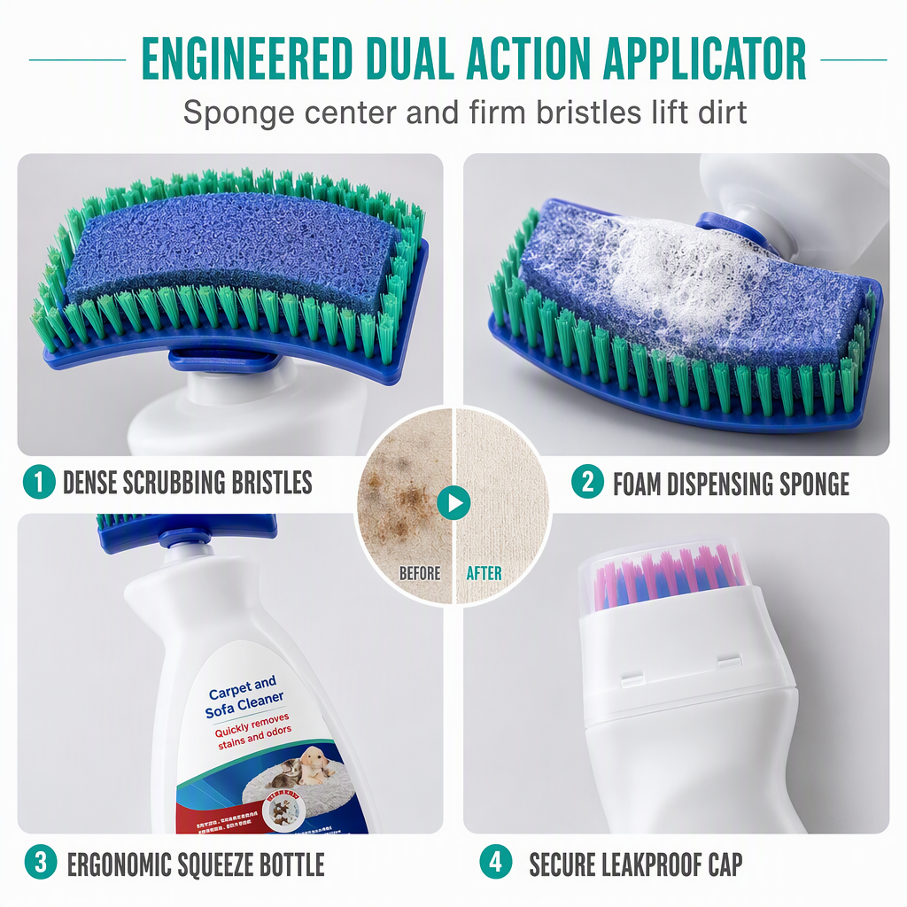 🥳2026 HOT SALE🥳💞50K+ SOLD! 🧽🛋️ 50% OFF! Waterless Fabric and Carpet Cleaner – no-rinse foam deep cleans rugs & sofas, removes stains & odours. Dual-action brush, just squeeze, scrub & wipe! ✨✅