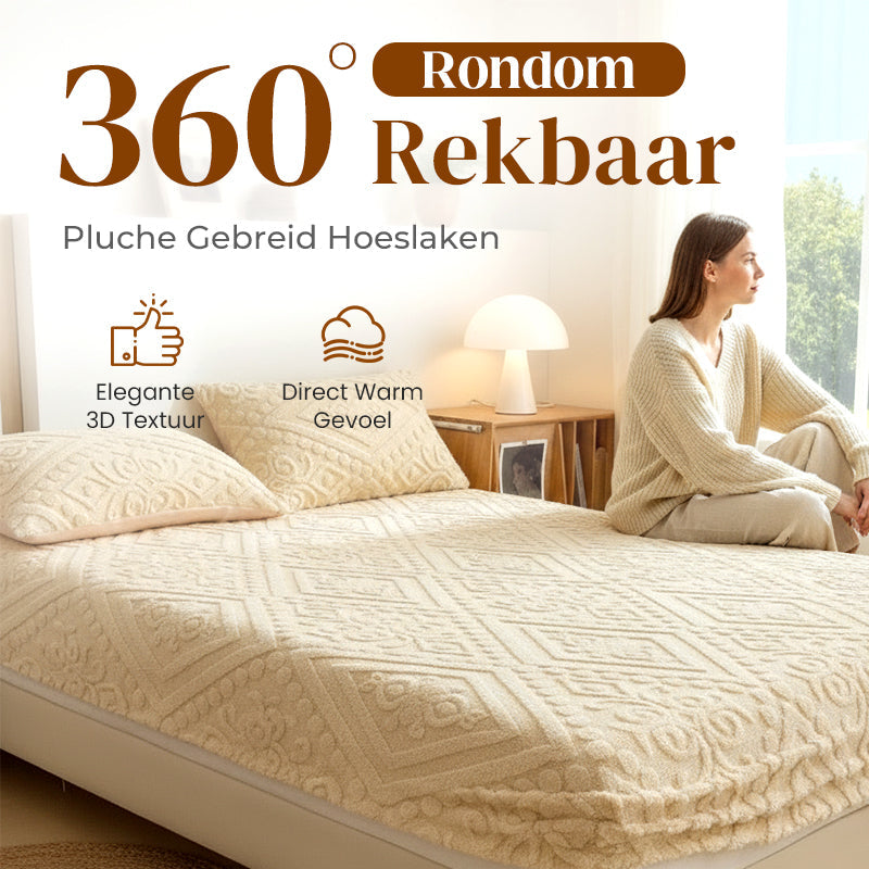🥳2026 HOT SALE🥳💞50K+ SOLD! 🛏️☁️ 50% OFF! 360° Stretch Plush Knit Fitted Sheet – instant warmth, secure all-around elastic, deep pocket fits up to 30cm. Snug, soft & low-shedding! ✨✅