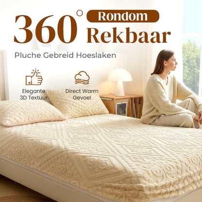 🥳2026 HOT SALE🥳💞50K+ SOLD! 🛏️☁️ 50% OFF! 360° Stretch Plush Knit Fitted Sheet – instant warmth, secure all-around elastic, deep pocket fits up to 30cm. Snug, soft & low-shedding! ✨✅