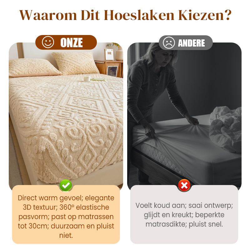 🥳2026 HOT SALE🥳💞50K+ SOLD! 🛏️☁️ 50% OFF! 360° Stretch Plush Knit Fitted Sheet – instant warmth, secure all-around elastic, deep pocket fits up to 30cm. Snug, soft & low-shedding! ✨✅