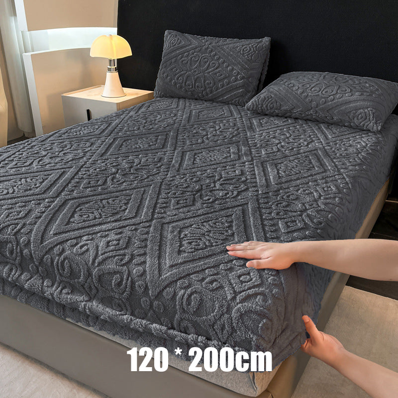 🥳2026 HOT SALE🥳💞50K+ SOLD! 🛏️☁️ 50% OFF! 360° Stretch Plush Knit Fitted Sheet – instant warmth, secure all-around elastic, deep pocket fits up to 30cm. Snug, soft & low-shedding! ✨✅