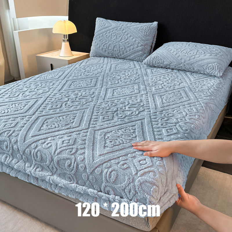 🥳2026 HOT SALE🥳💞50K+ SOLD! 🛏️☁️ 50% OFF! 360° Stretch Plush Knit Fitted Sheet – instant warmth, secure all-around elastic, deep pocket fits up to 30cm. Snug, soft & low-shedding! ✨✅