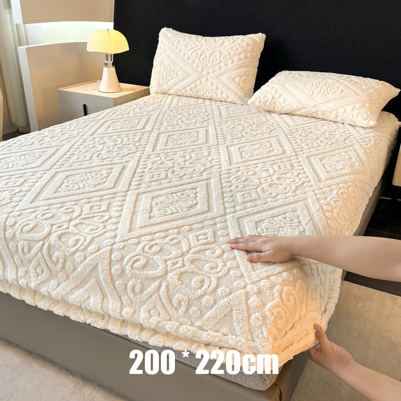 🥳2026 HOT SALE🥳💞50K+ SOLD! 🛏️☁️ 50% OFF! 360° Stretch Plush Knit Fitted Sheet – instant warmth, secure all-around elastic, deep pocket fits up to 30cm. Snug, soft & low-shedding! ✨✅