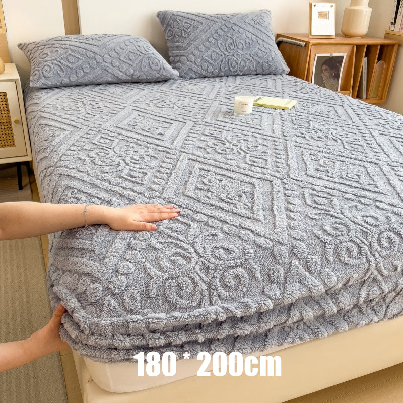🥳2026 HOT SALE🥳💞50K+ SOLD! 🛏️☁️ 50% OFF! 360° Stretch Plush Knit Fitted Sheet – instant warmth, secure all-around elastic, deep pocket fits up to 30cm. Snug, soft & low-shedding! ✨✅