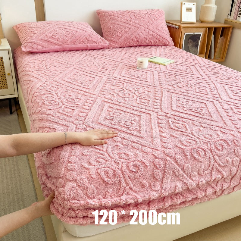 🥳2026 HOT SALE🥳💞50K+ SOLD! 🛏️☁️ 50% OFF! 360° Stretch Plush Knit Fitted Sheet – instant warmth, secure all-around elastic, deep pocket fits up to 30cm. Snug, soft & low-shedding! ✨✅