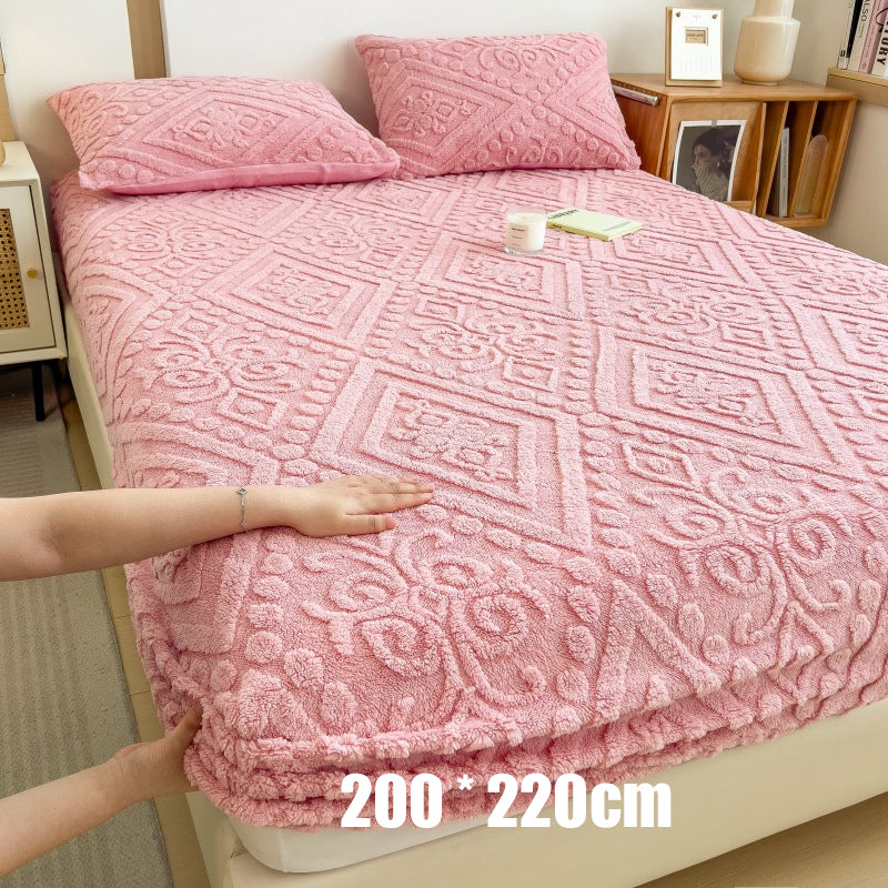 🥳2026 HOT SALE🥳💞50K+ SOLD! 🛏️☁️ 50% OFF! 360° Stretch Plush Knit Fitted Sheet – instant warmth, secure all-around elastic, deep pocket fits up to 30cm. Snug, soft & low-shedding! ✨✅