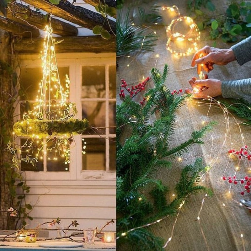 🥳2026 HOT SALE🥳💞50K+ SOLD! 🎄✨ 50% OFF! Christmas LED Firefly Twinkle Bunch Lights – flexible copper wire, USB powered, IP65 waterproof. Warm/RGB glow for indoor & outdoor magic! 🔋💚