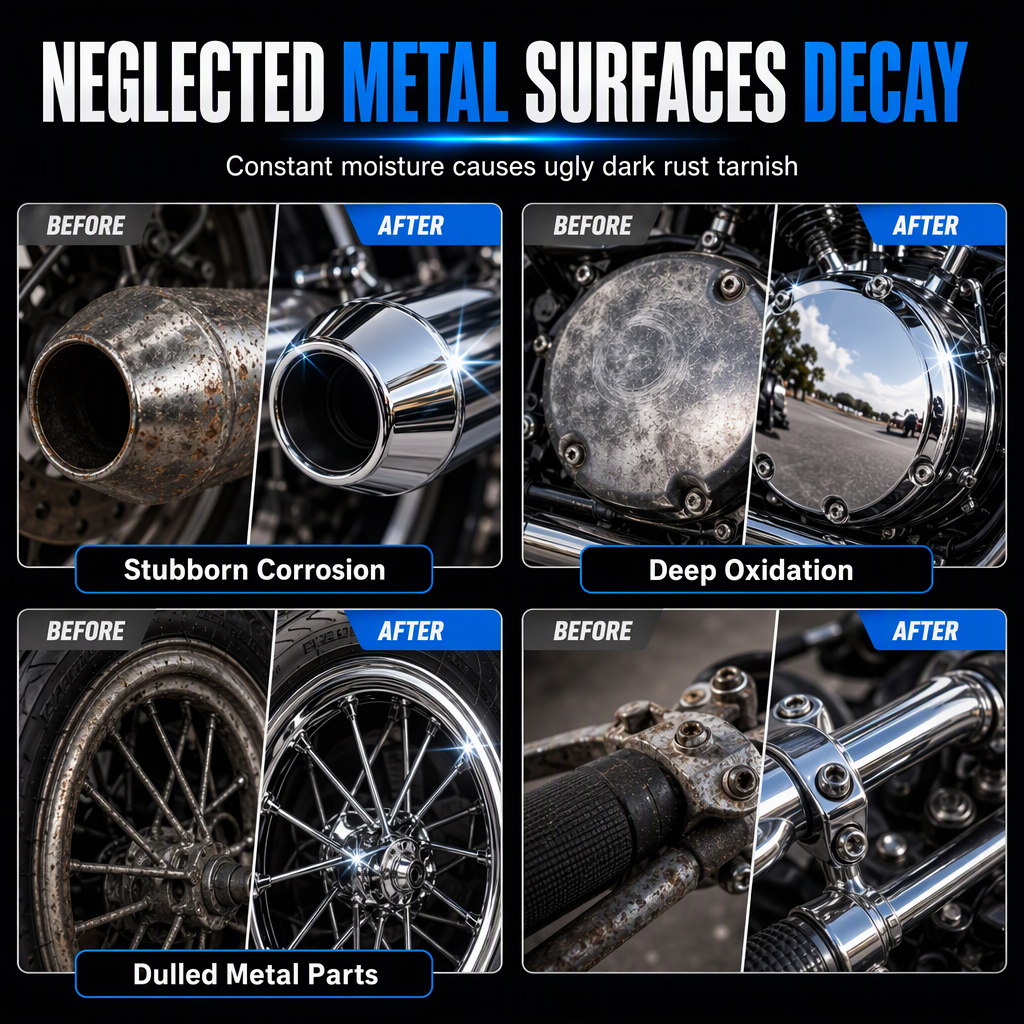 🥳2026 HOT SALE🥳💞50K+ SOLD! 🏍️✨ 50% OFF! Metal Polishing Paste – restores mirror chrome shine, dissolves rust & oxidation. Long-lasting protective barrier for exhausts, rims & more! 🛡️💪
