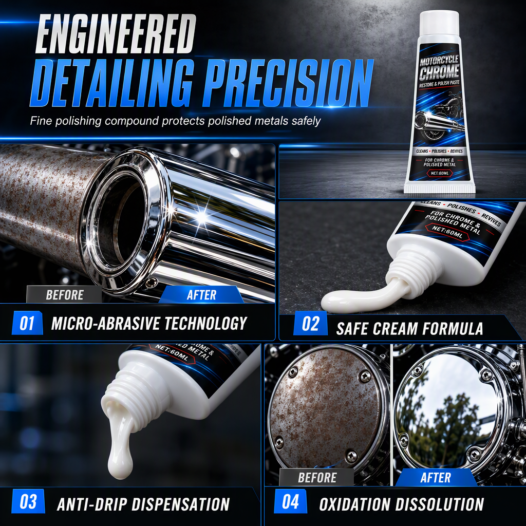 🥳2026 HOT SALE🥳💞50K+ SOLD! 🏍️✨ 50% OFF! Metal Polishing Paste – restores mirror chrome shine, dissolves rust & oxidation. Long-lasting protective barrier for exhausts, rims & more! 🛡️💪