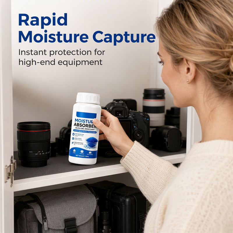 🥳2026 HOT SALE🥳💞50K+ SOLD! 💧🛡️ 50% OFF! Silica Moisture Absorber Beads – rapid moisture capture, odorless & safe. 100g compact bottle for closets, electronics & storage! 🏠✅