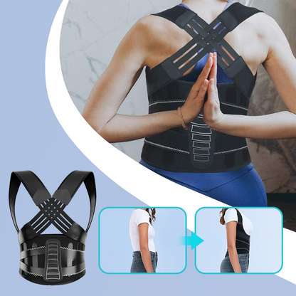 🥳2026 HOT SALE🥳💞50K+ SOLD! 🛡️💪 50% OFF! Adjustable Back Posture Corrector – 4 support bars & 3D lumbar pad align spine, reduce back fatigue. Breathable & anti-slip, comfortable all day! ✨✅
