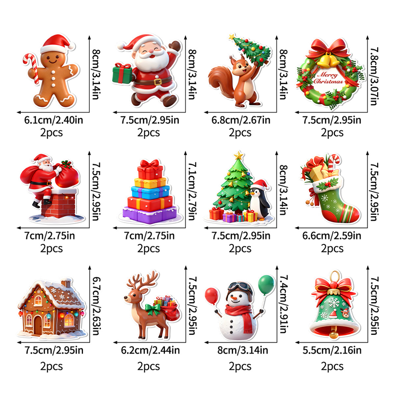 🥳2026 HOT SALE🥳💞50K+ SOLD! 🎄✨ 50% OFF! LED Christmas Light-Up Wall Decals – built-in LED, pre-installed batteries, 12/24/36pcs. Peel & stick festive glow for walls & windows! 🎅💡