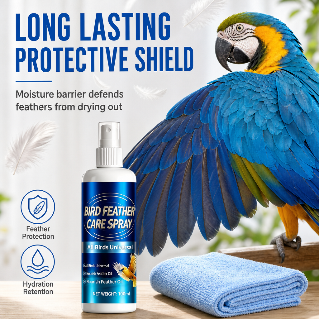 🥳2026 HOT SALE🥳💞50K+ SOLD! 🐦✨ 50% OFF! Bird Feather Care & Deodorizing Spray – hydrates dry feathers, restores shine, banishes cage odours. Gentle daily care! 🛡️💚