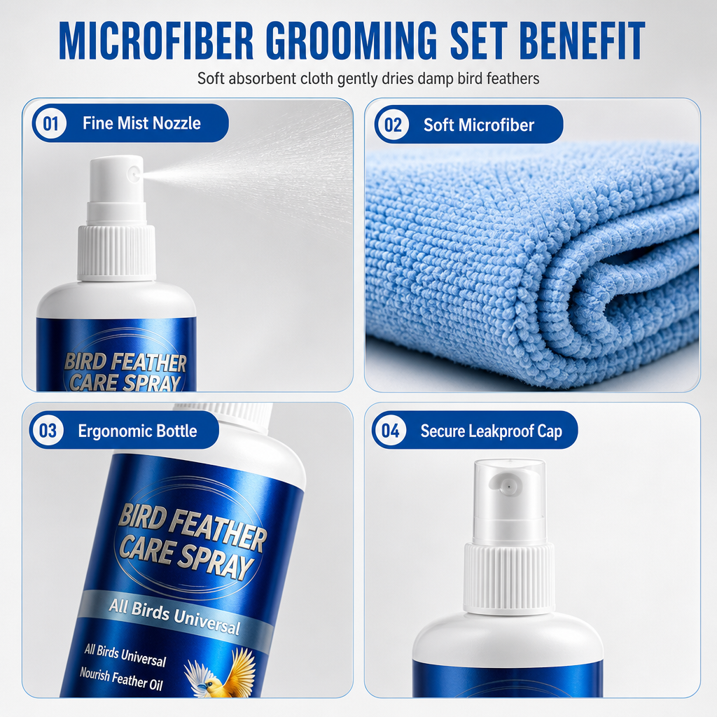 🥳2026 HOT SALE🥳💞50K+ SOLD! 🐦✨ 50% OFF! Bird Feather Care & Deodorizing Spray – hydrates dry feathers, restores shine, banishes cage odours. Gentle daily care! 🛡️💚